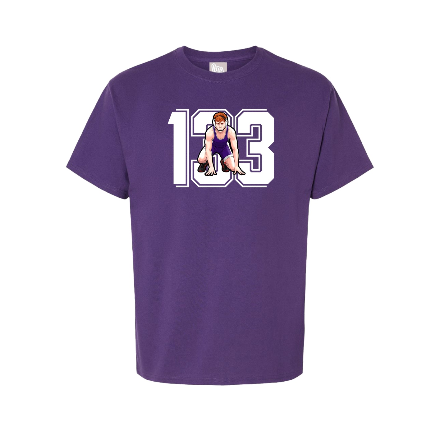 Youth Tee — Number in Purple