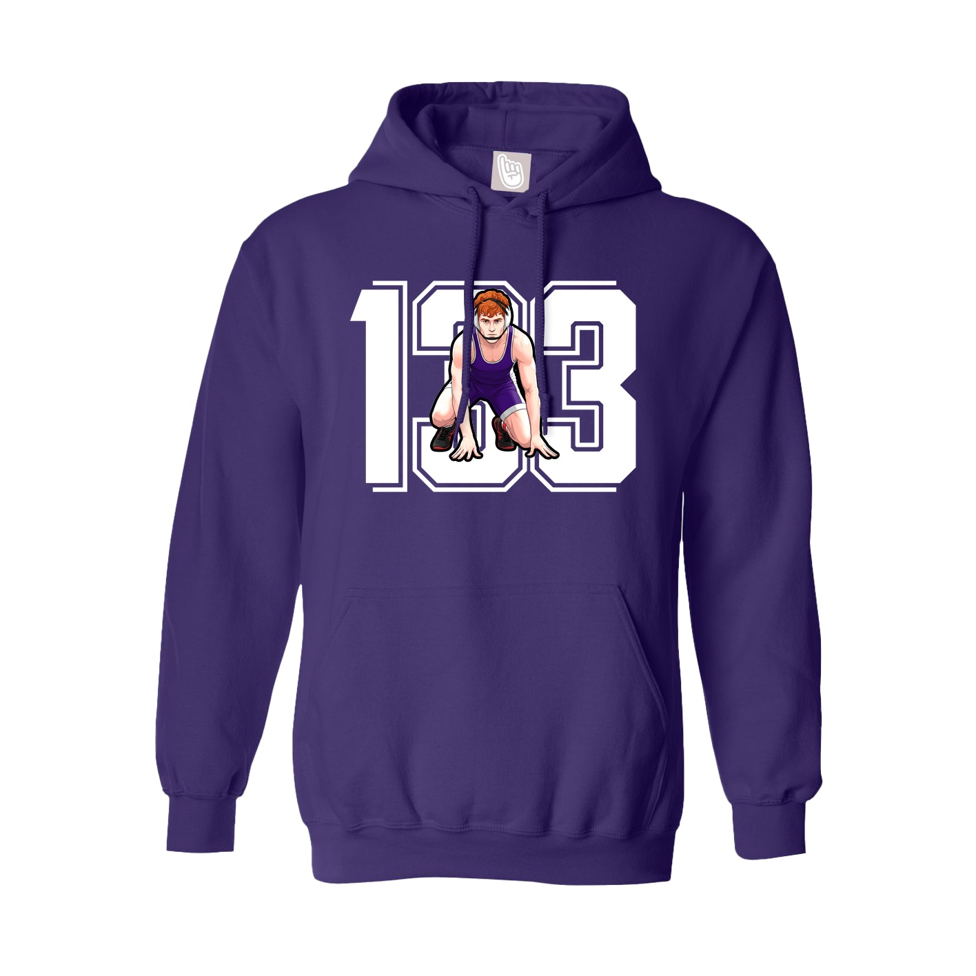 Hoodie — Number in Purple