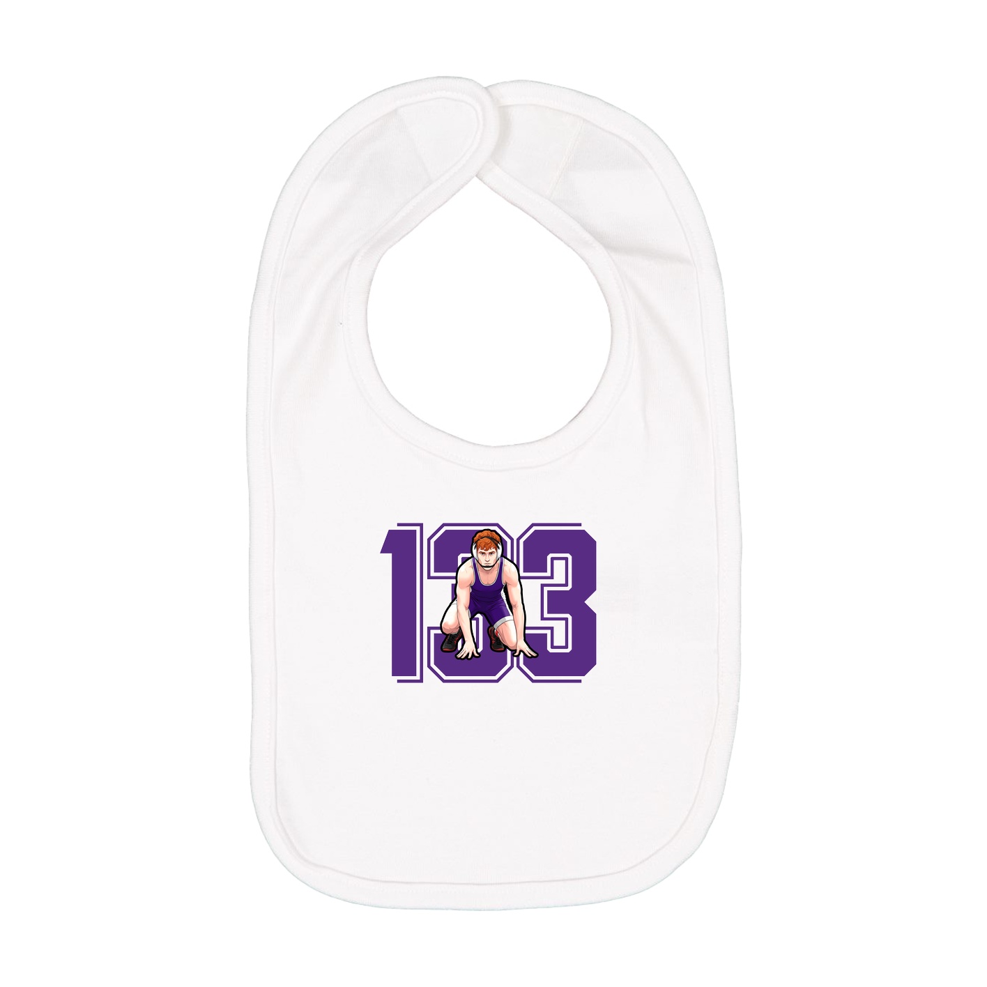 Infant Bib — Number in White