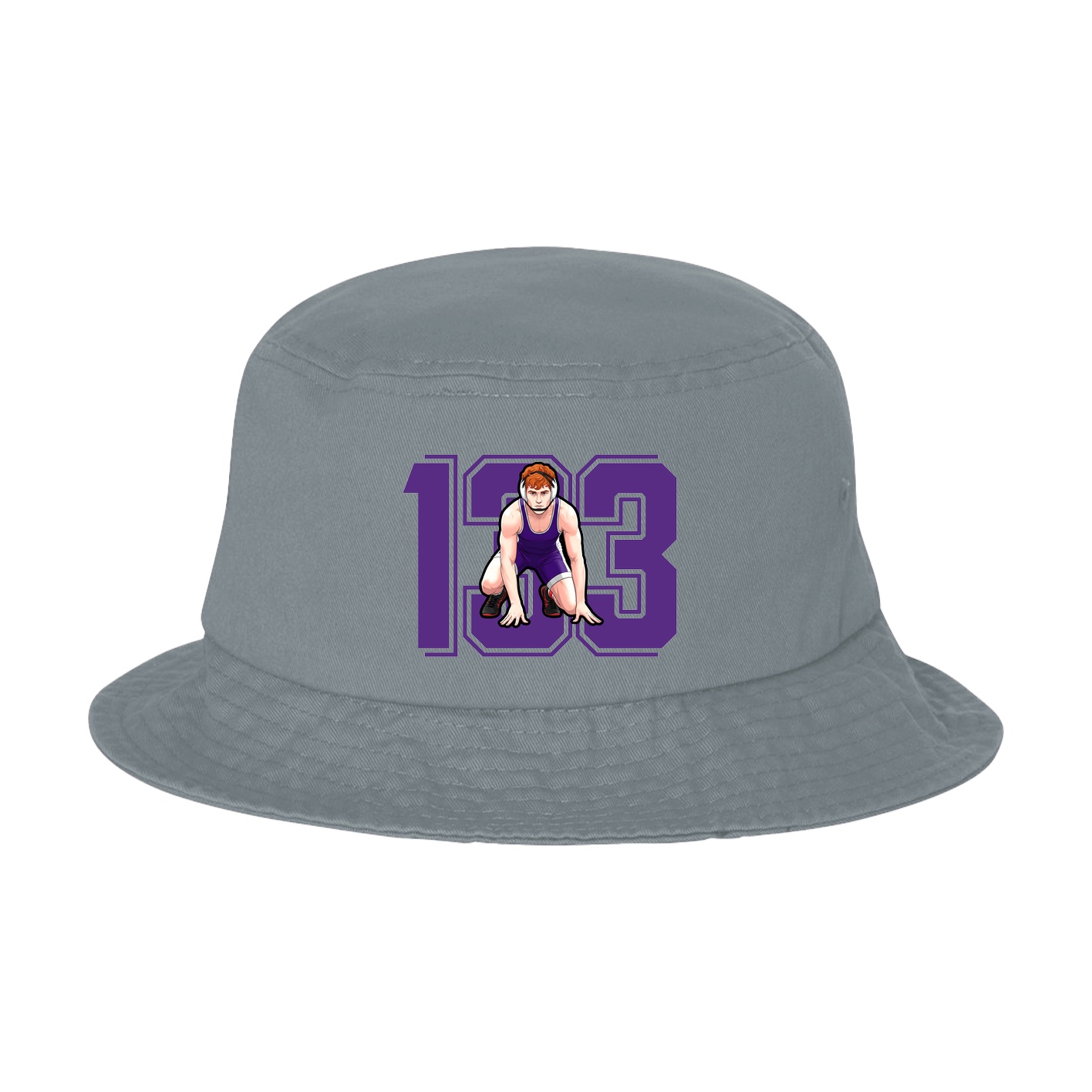 Bucket Cap — Number in Grey