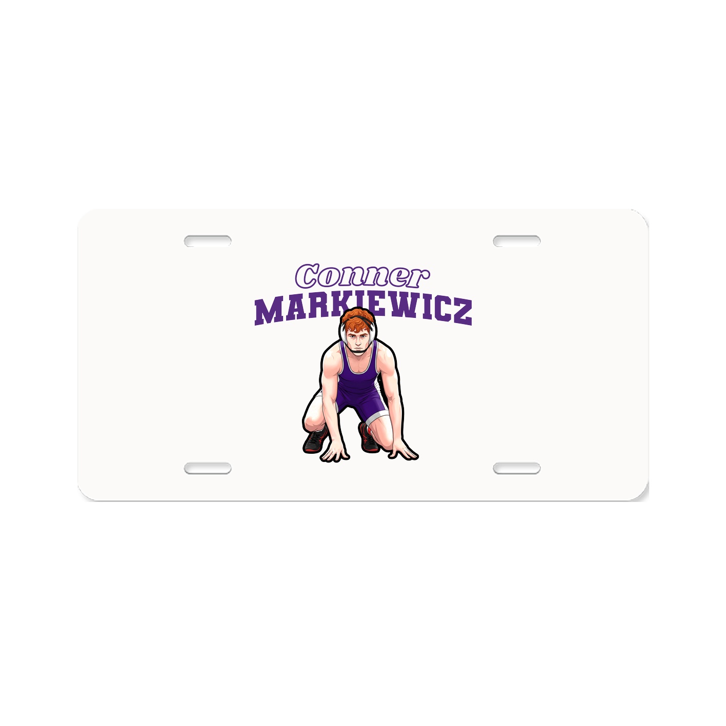 License Plate — Name Arch in Classic