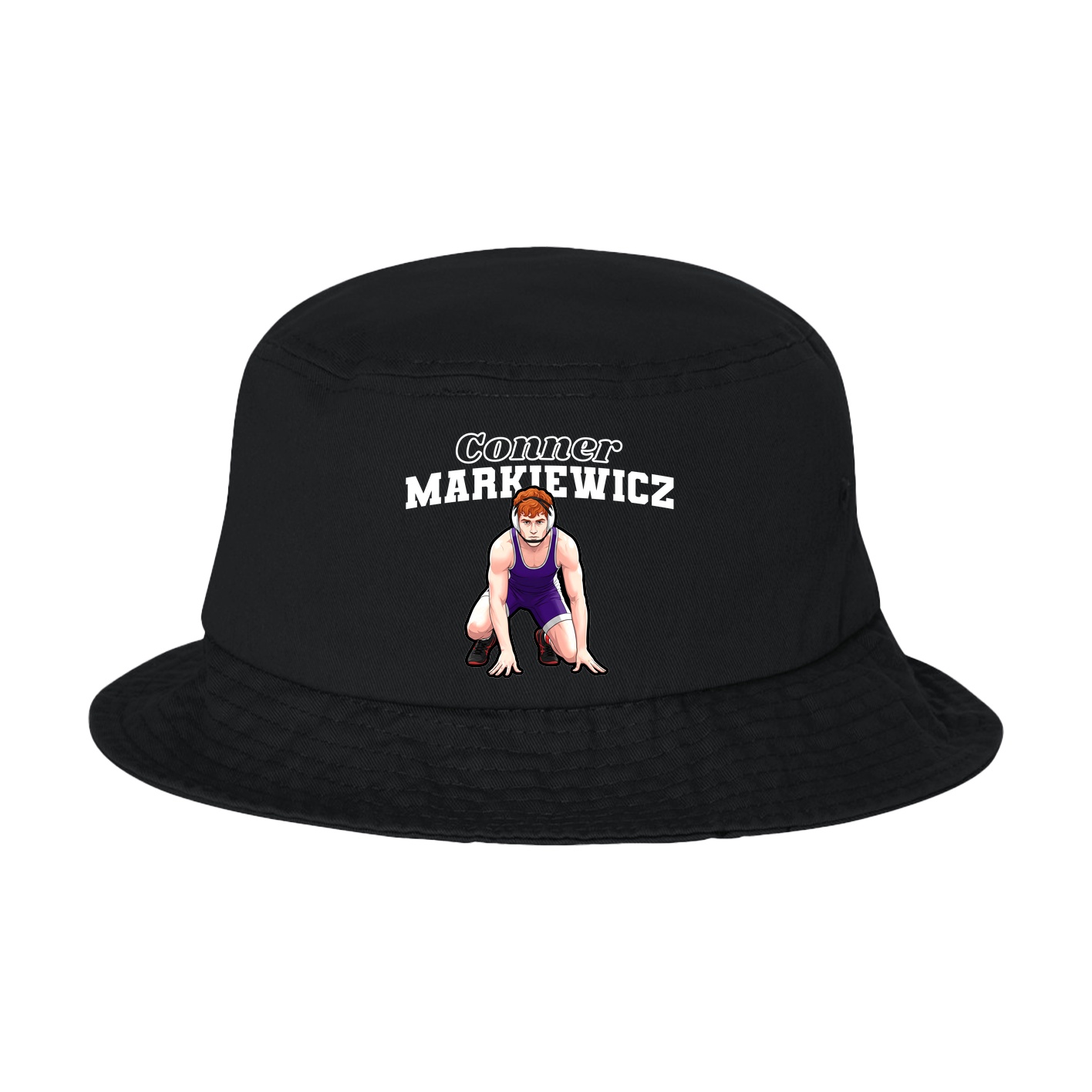 Bucket Cap — Name Arch in Black