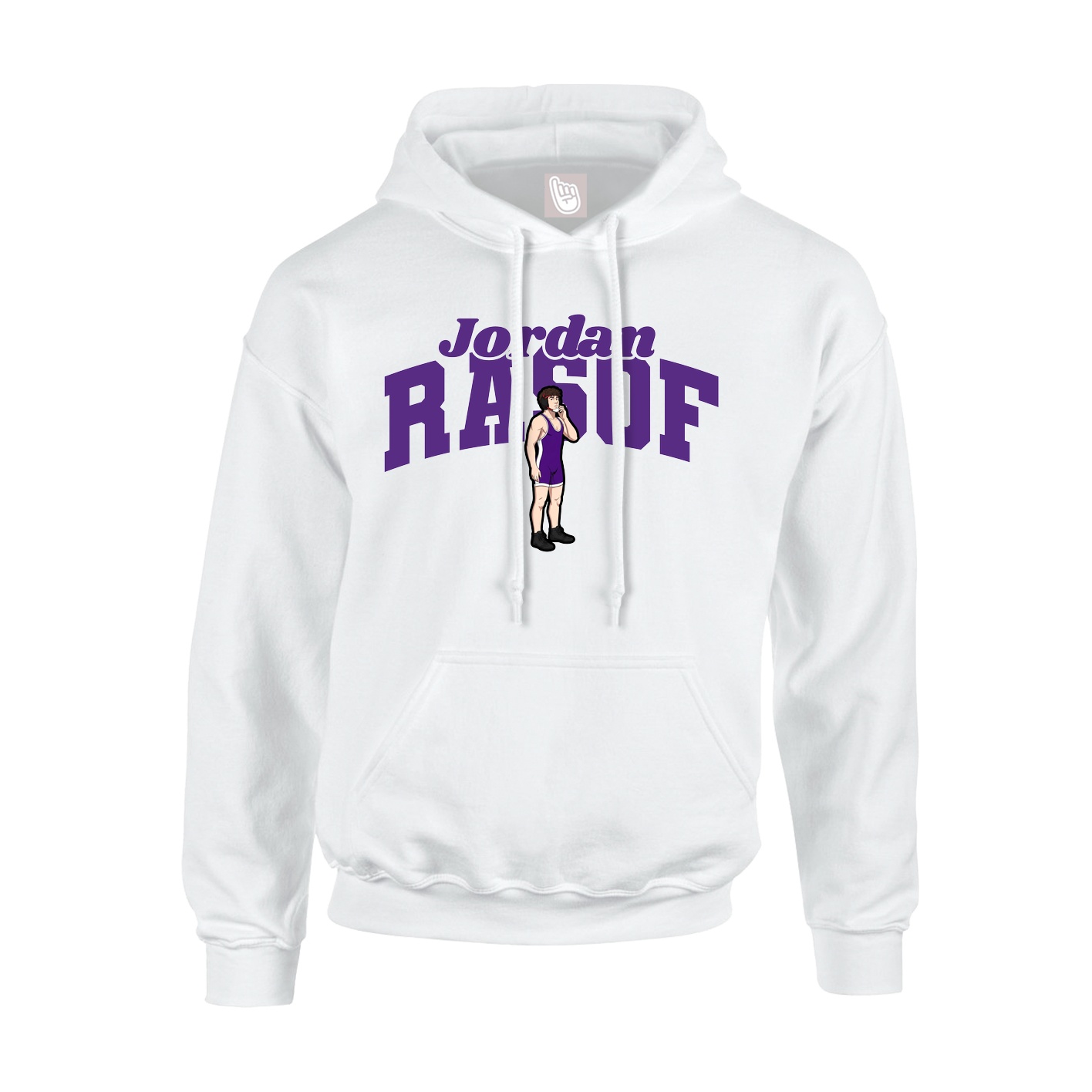 Hoodie — Signature Arch in White