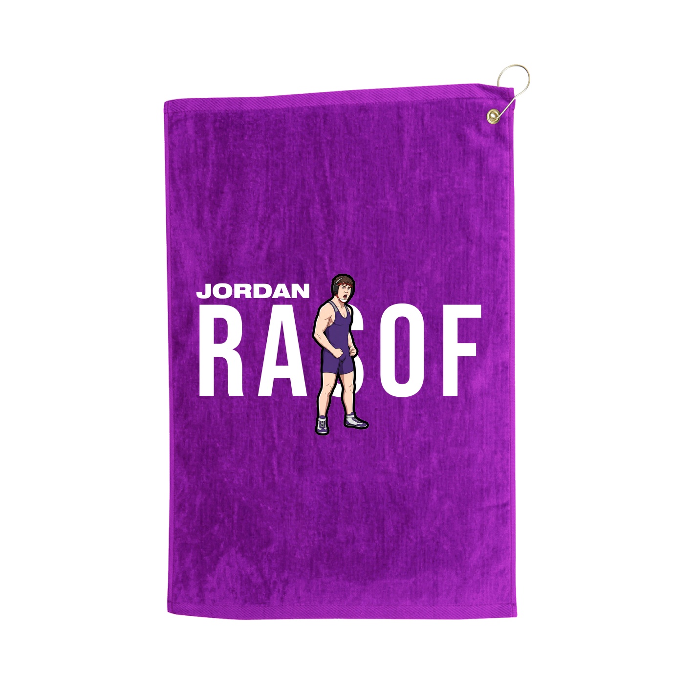 Golf Towel — Player Name in Purple