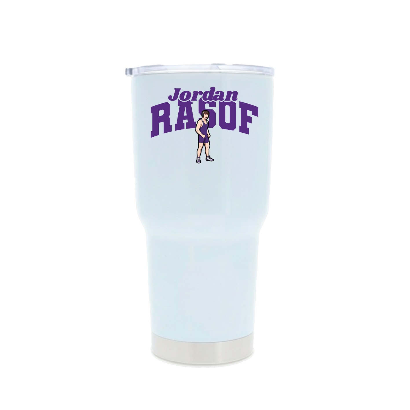 30oz Stainless Steel Tumbler — Signature Arch in White