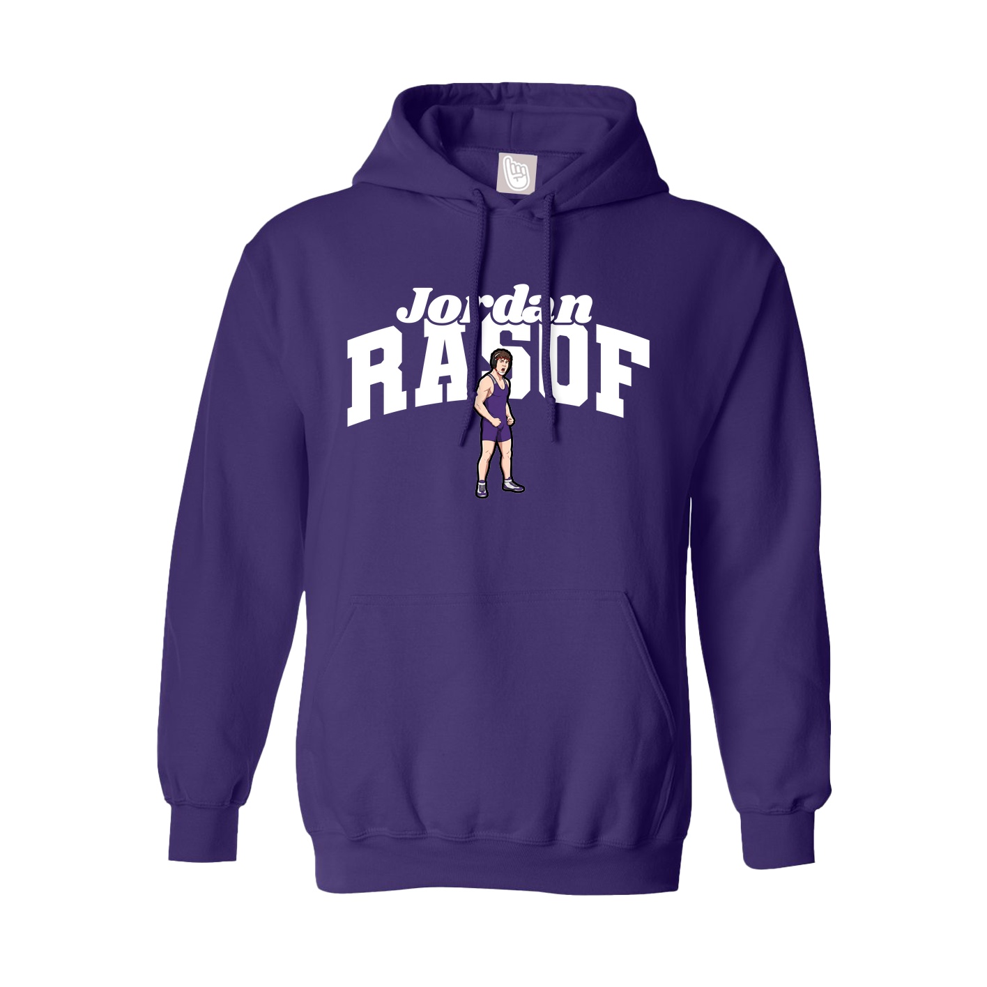 Youth Hoodie — Signature Arch in Purple