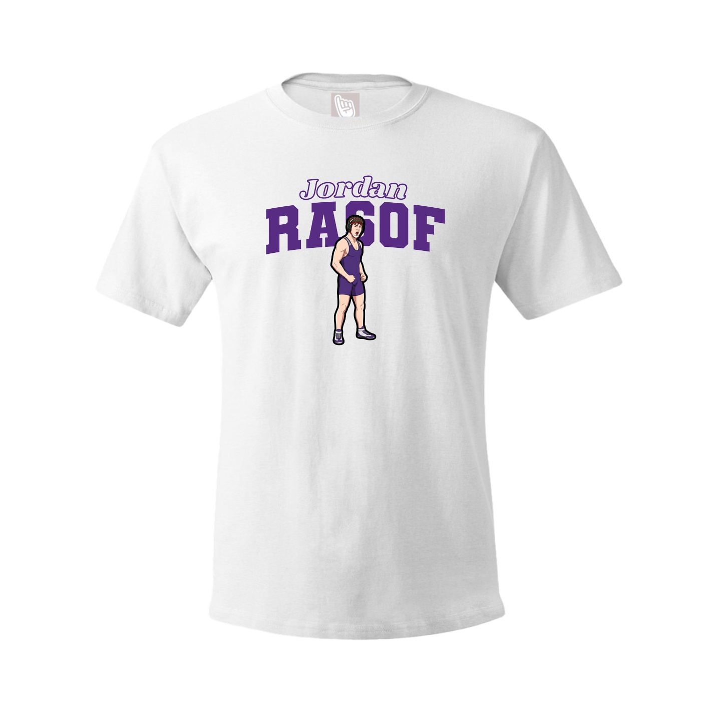 Youth Tee — Name Arch in White