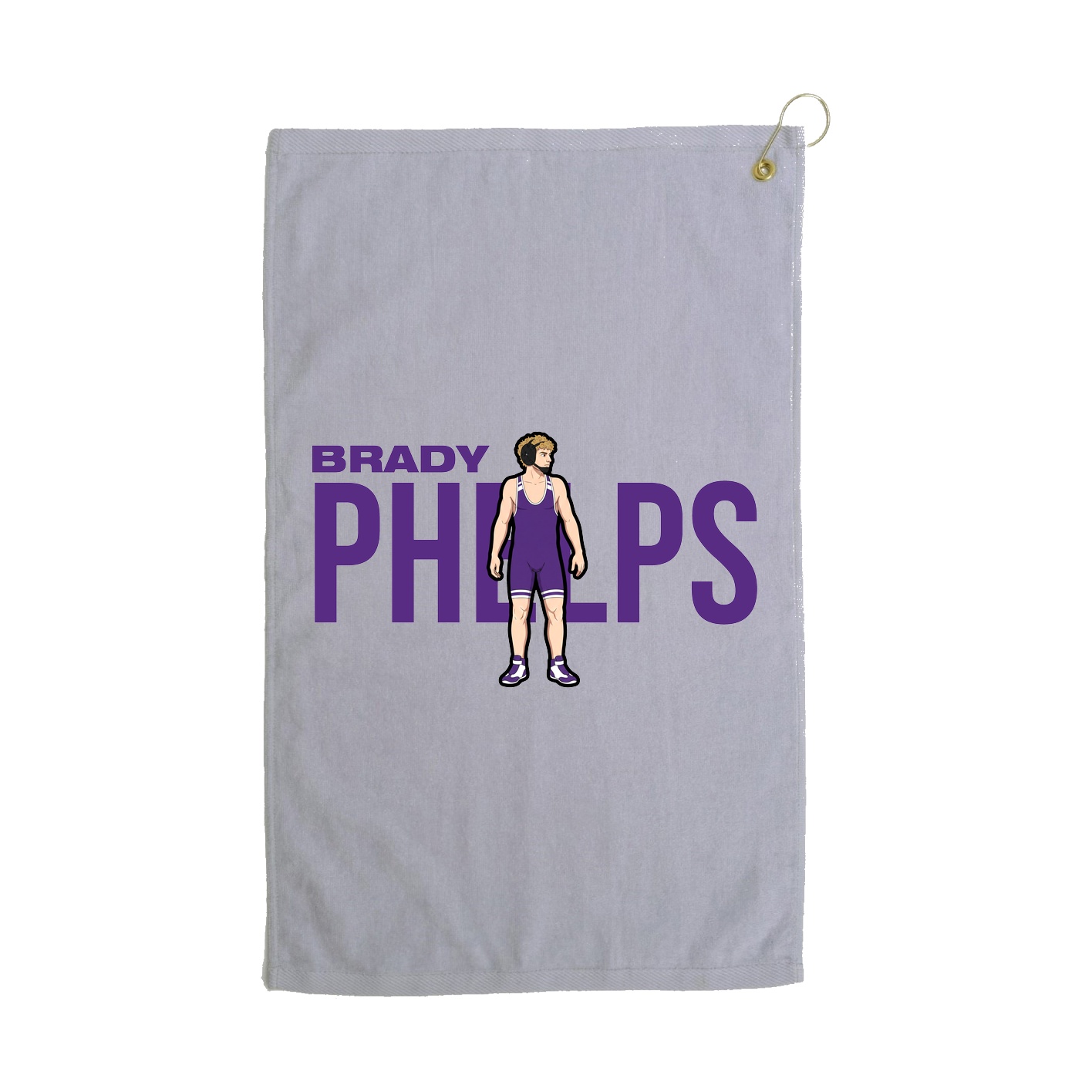 Golf Towel — Player Name in Grey