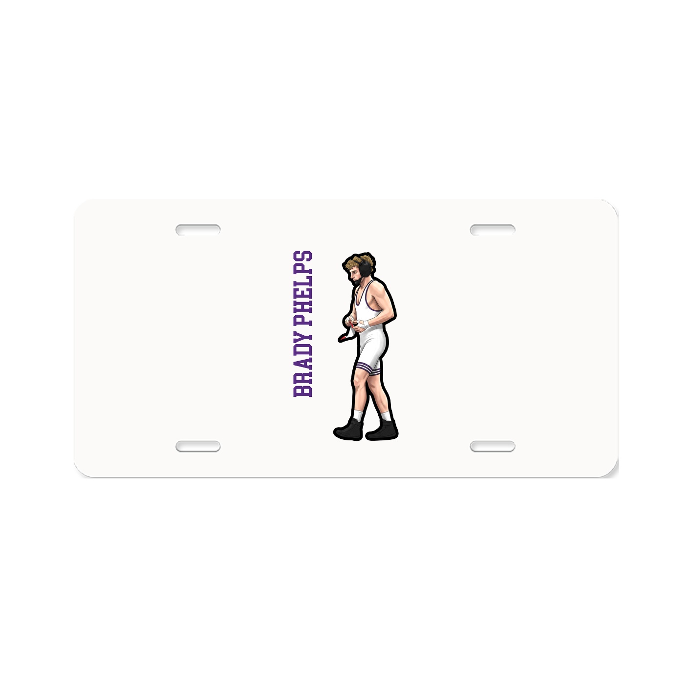 License Plate — Name Vertical in Classic