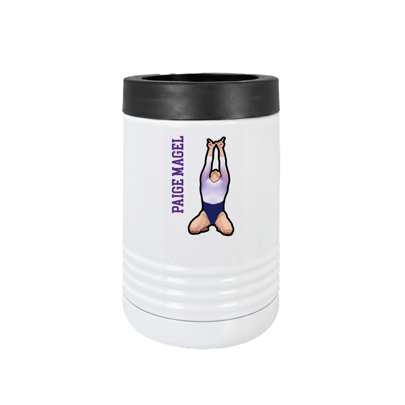 Beverage Holder — Name Vertical in White