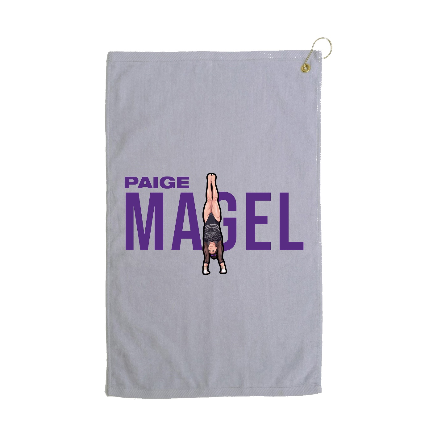 Golf Towel — Player Name in Grey