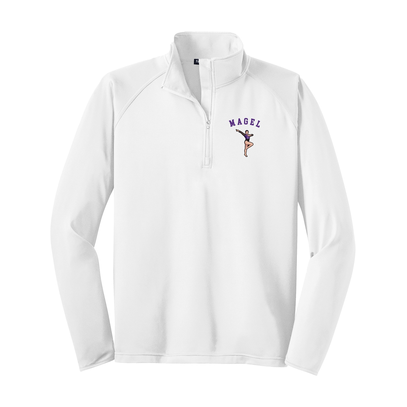 Q-Zip Pullover — Shirsey Arch in White