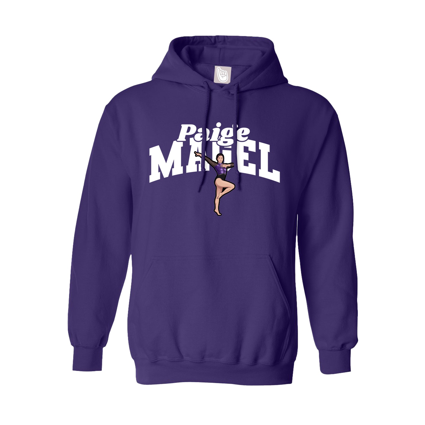 Youth Hoodie — Signature Arch in Purple