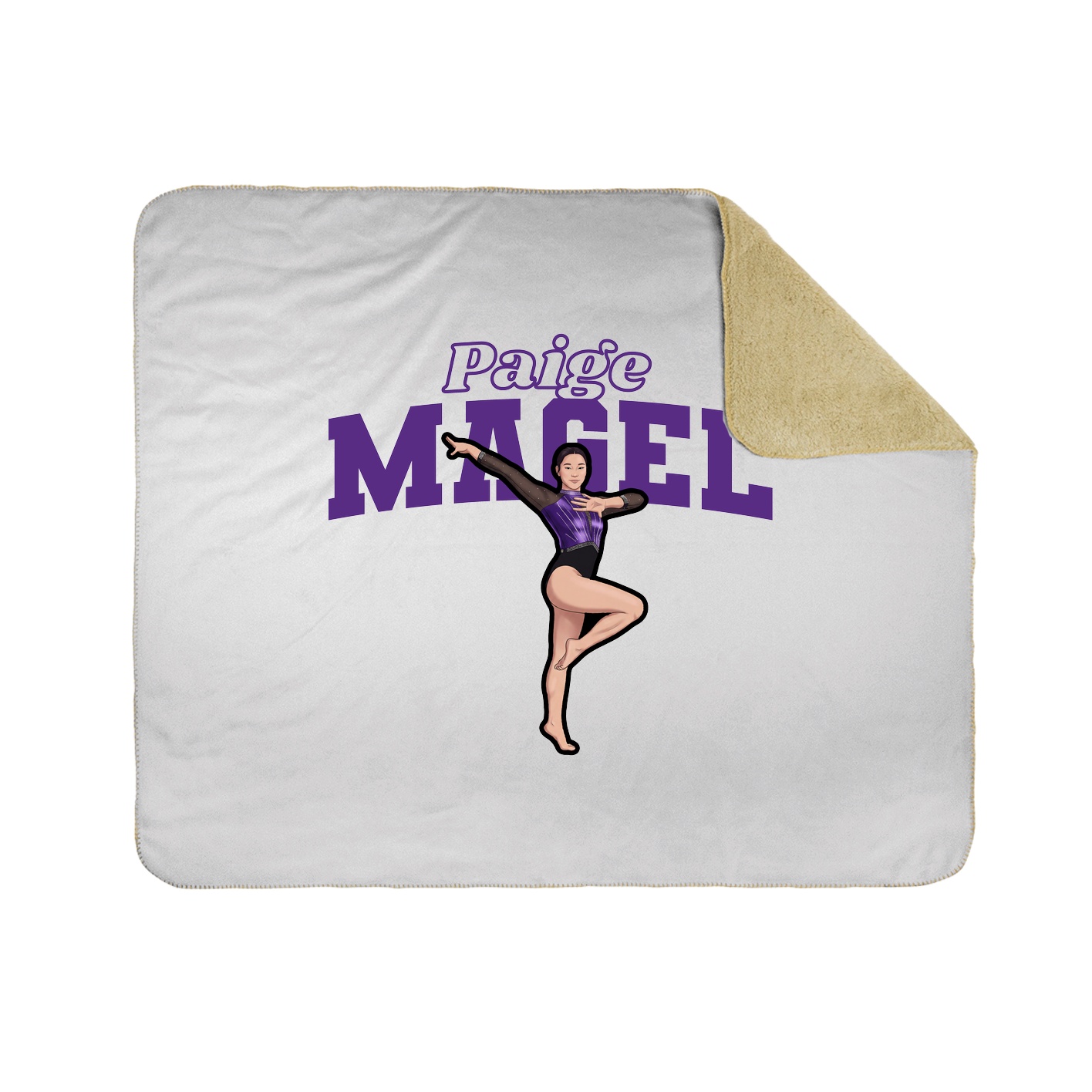 Throw Blanket — Name Arch in White