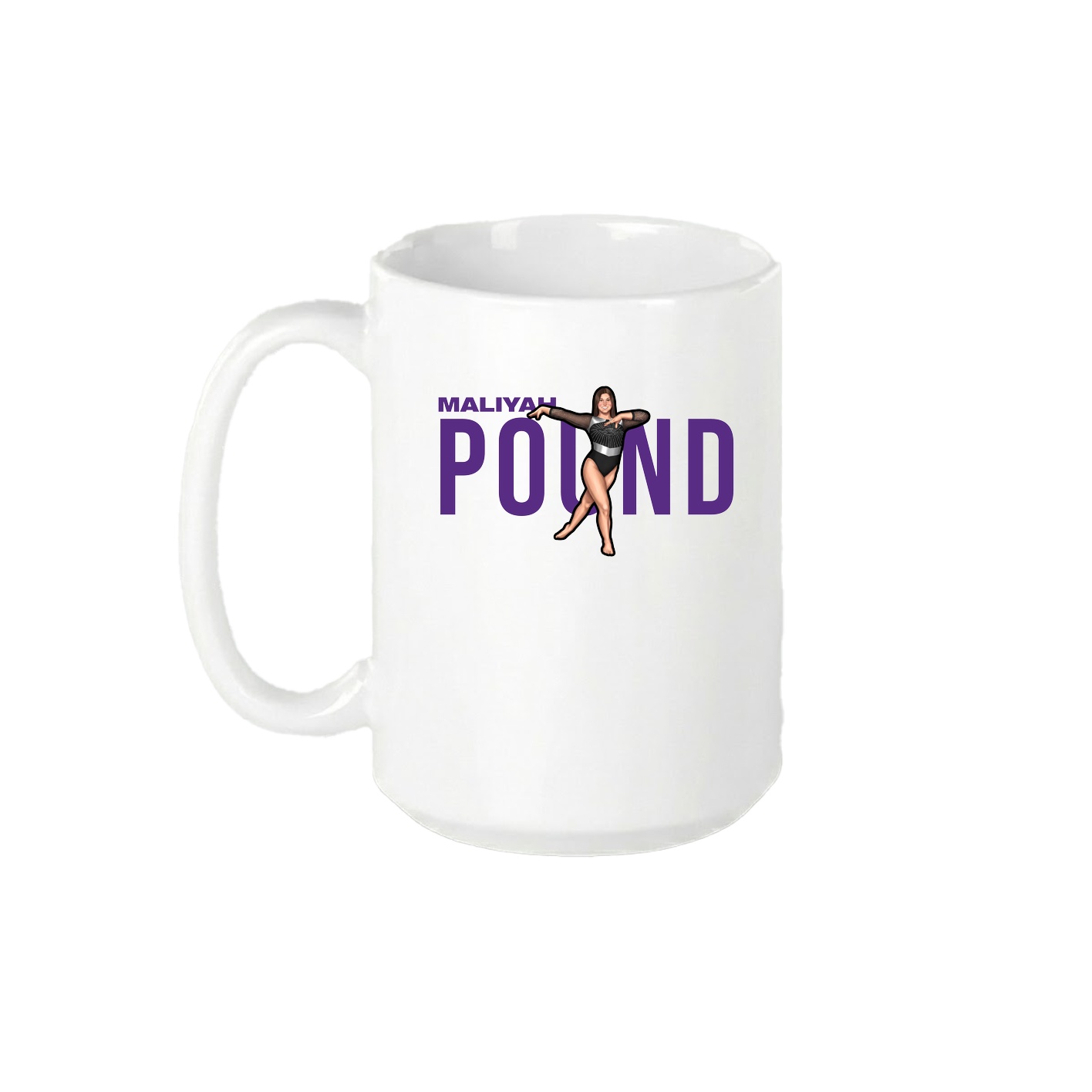 15oz Coffee Mug — Player Name in White