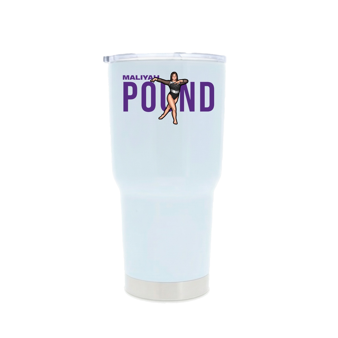 30oz Stainless Steel Tumbler — Player Name in White