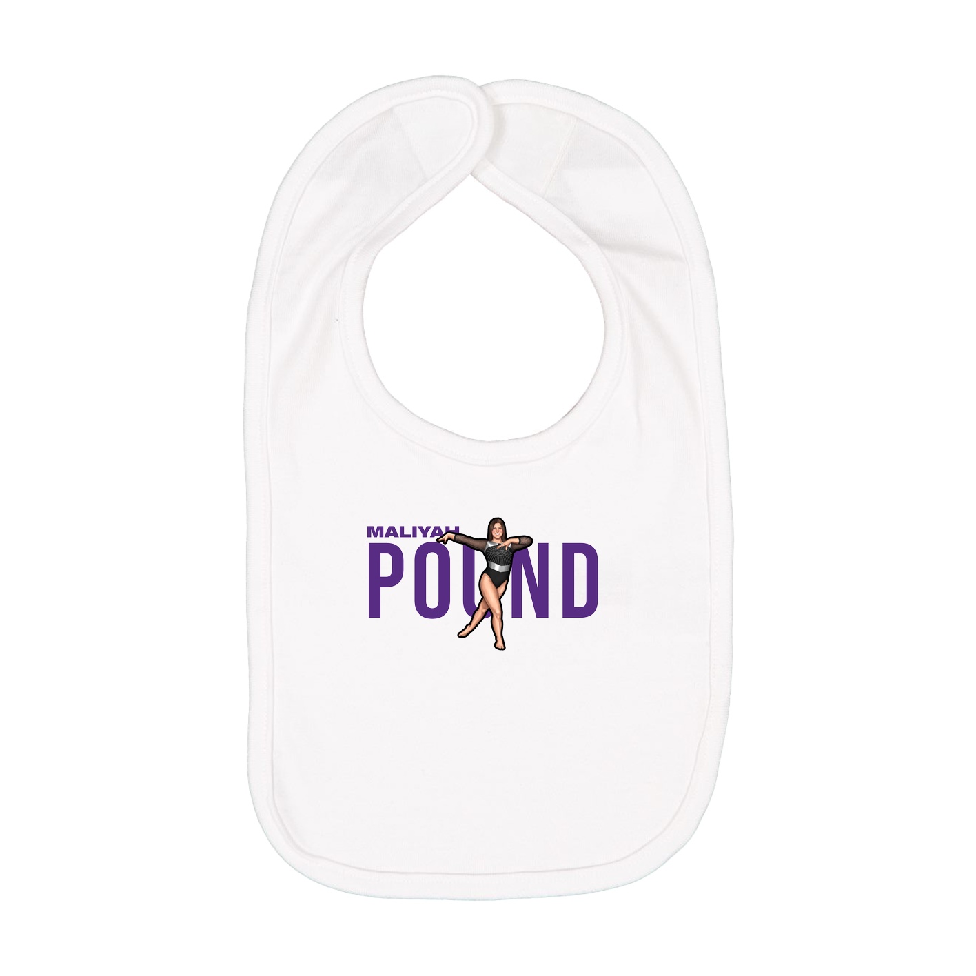 Infant Bib — Player Name in White