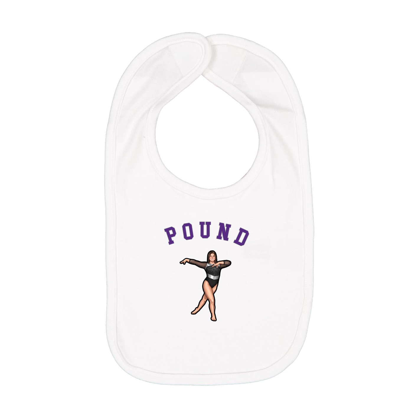 Infant Bib — Shirsey Arch in White