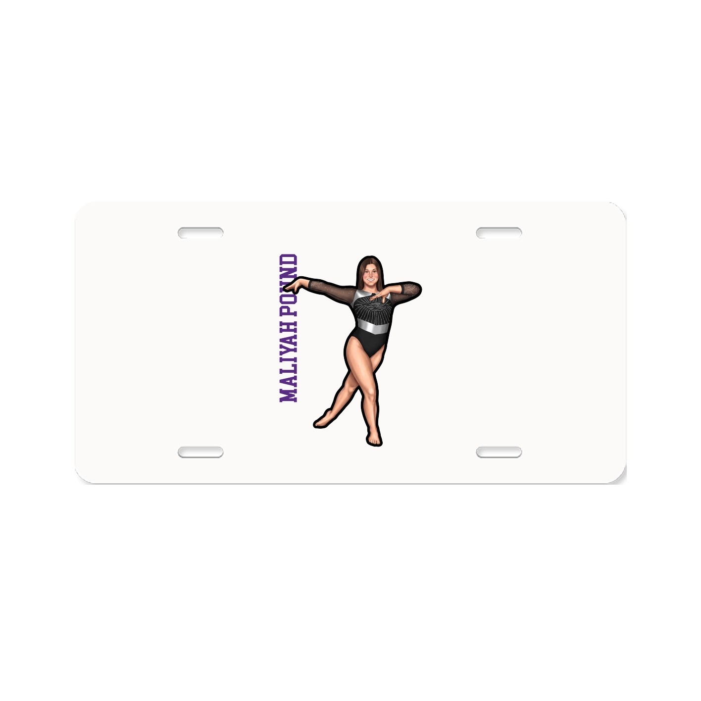 License Plate — Name Vertical in Classic