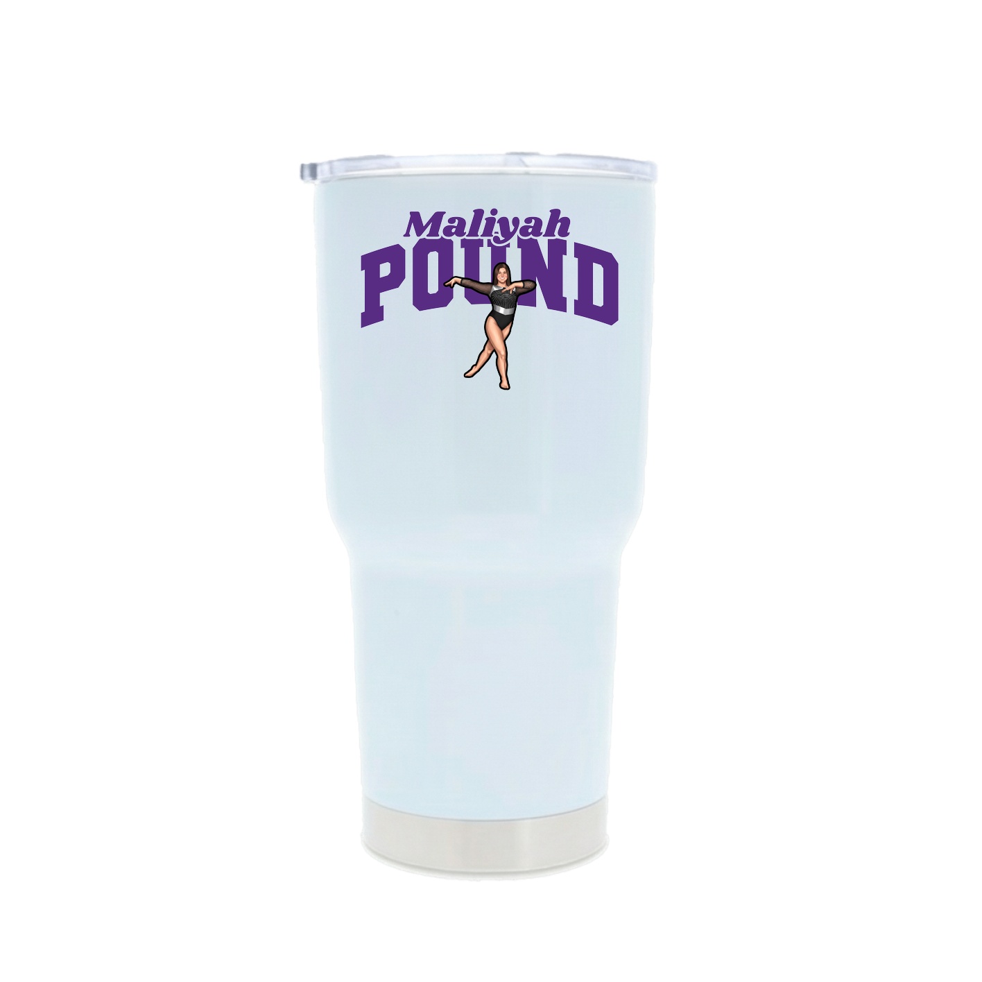 30oz Stainless Steel Tumbler — Signature Arch in White