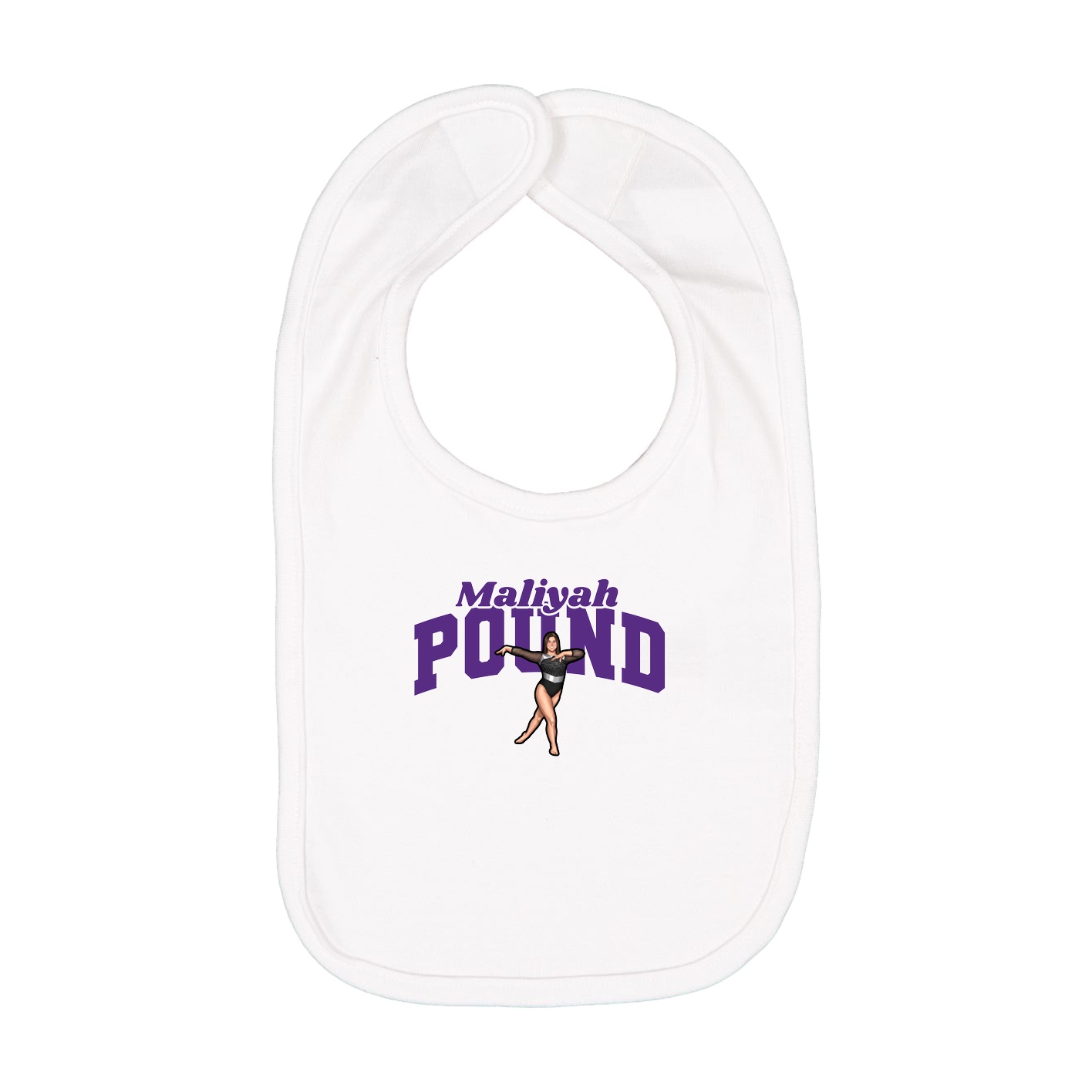 Infant Bib — Signature Arch in White
