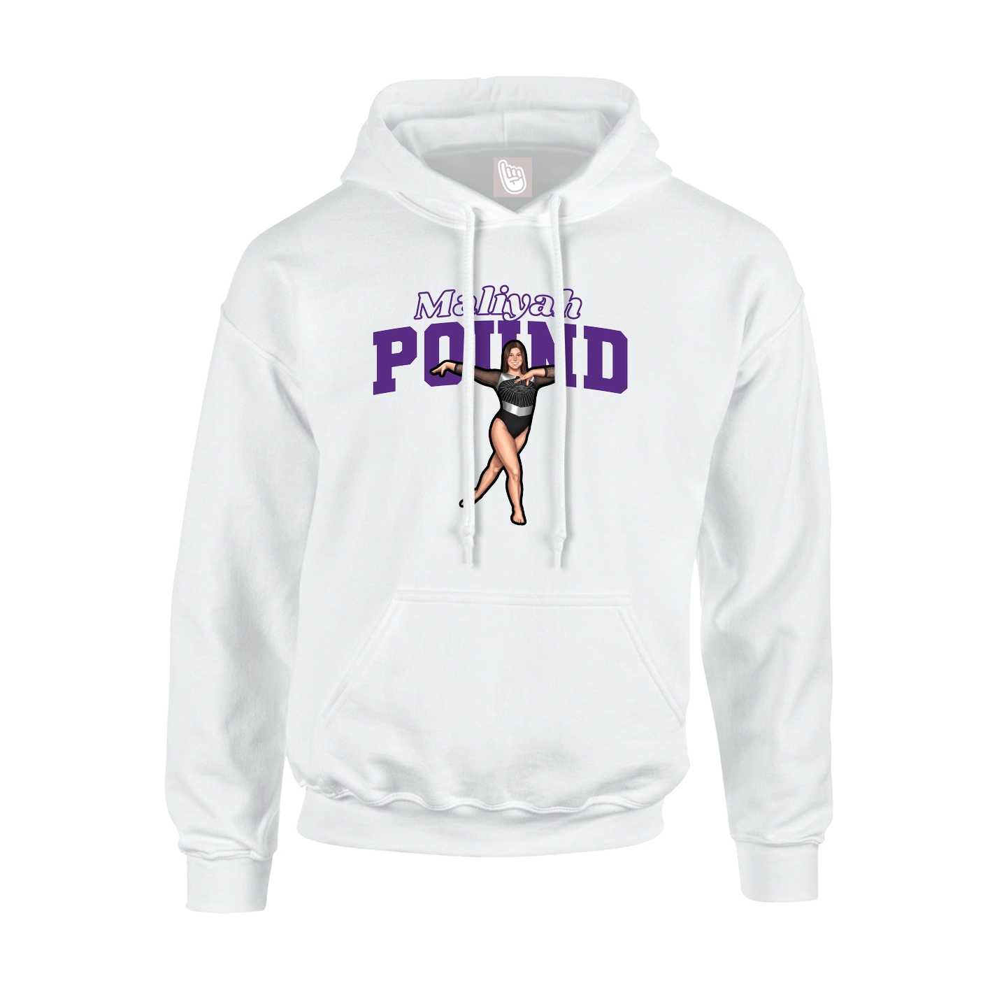 Hoodie — Name Arch in White