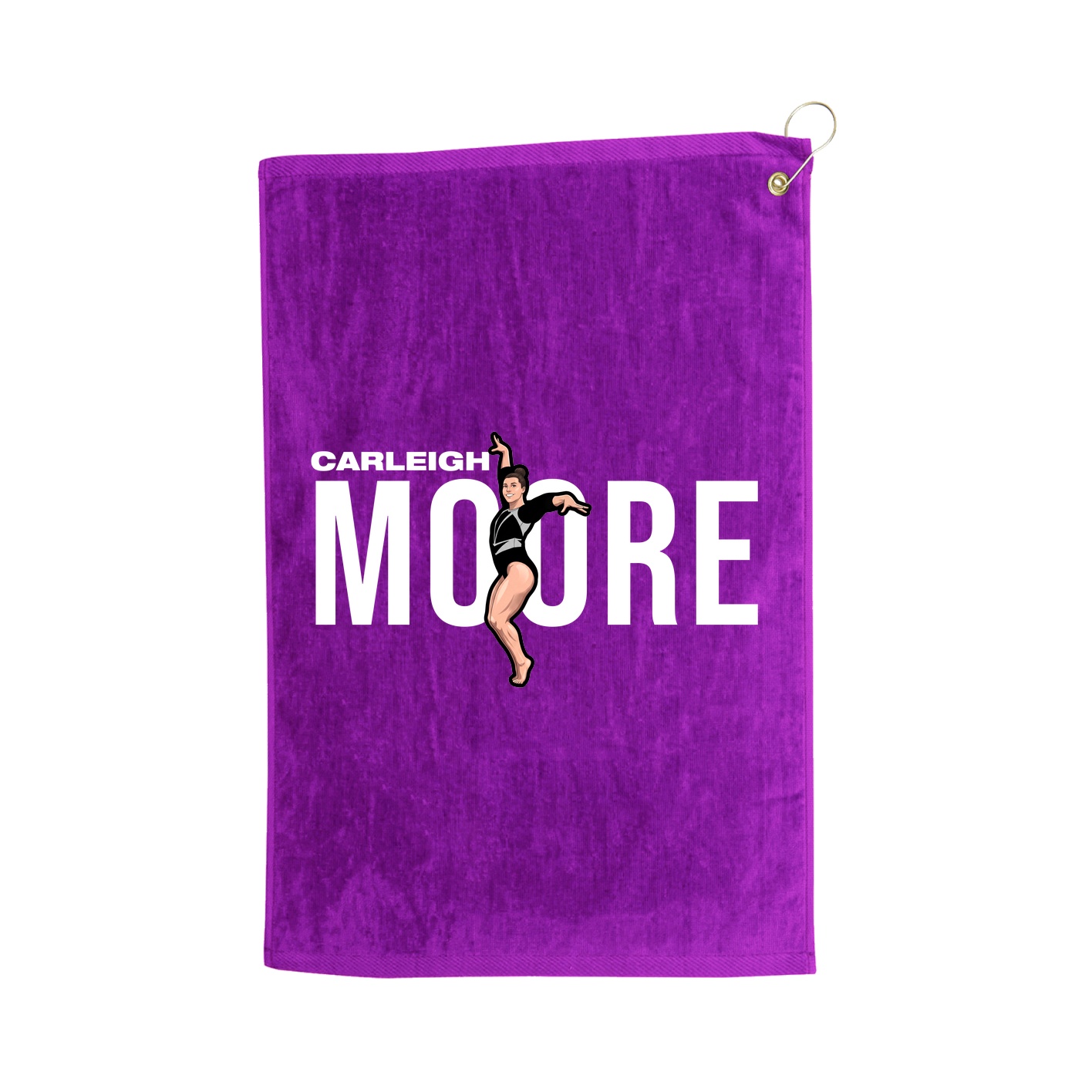 Golf Towel — Player Name in Purple