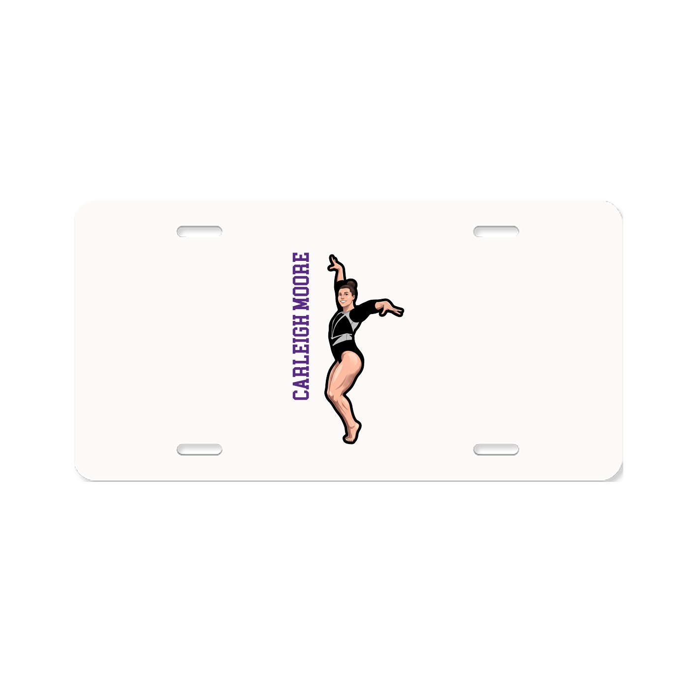 License Plate — Name Vertical in Classic