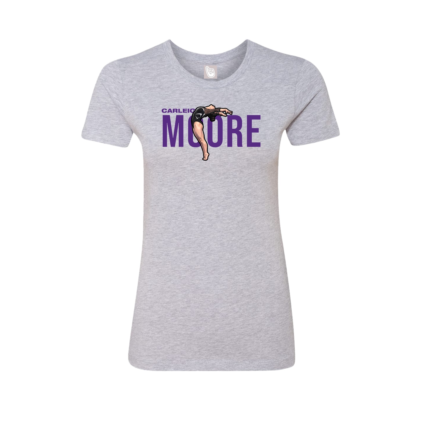 Fitted Women's Tee — Player Name in Grey