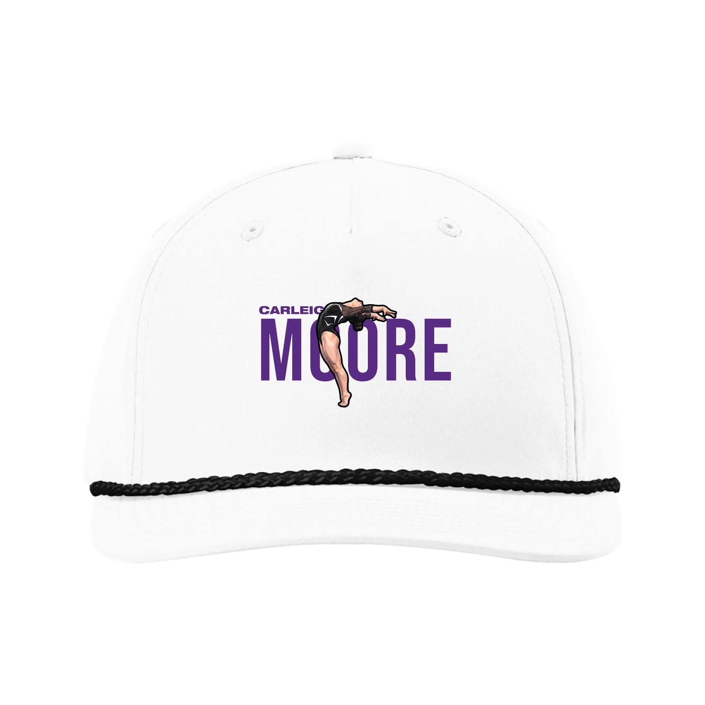Five-Panel Classic Rope Cap — Player Name in White
