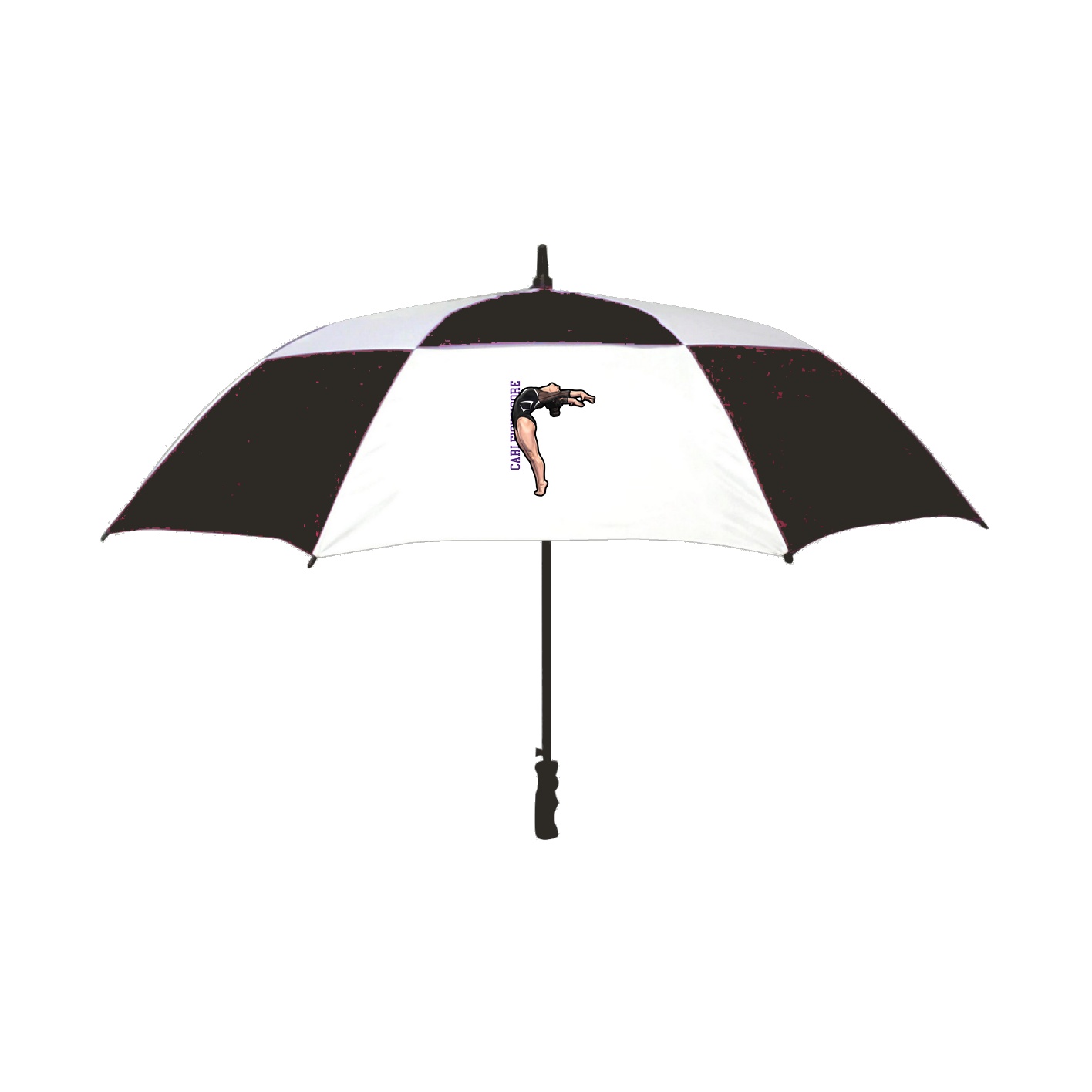 Golf Umbrella — Name Vertical in Black