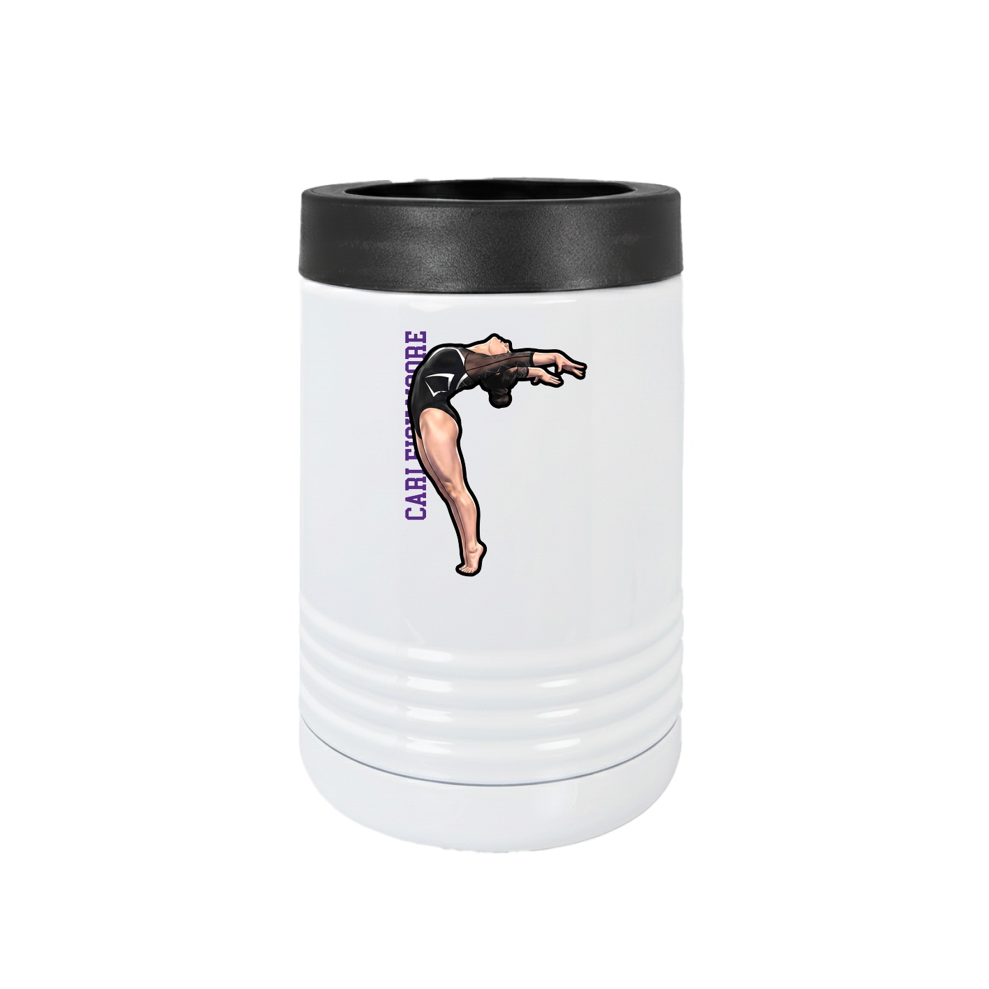 Beverage Holder — Name Vertical in White