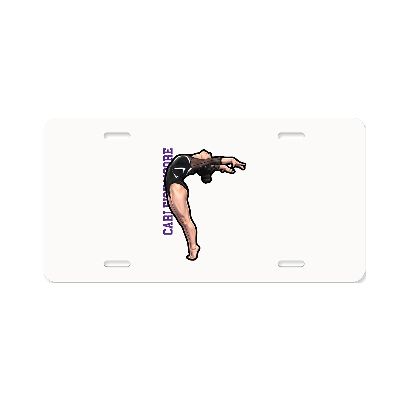 License Plate — Name Vertical in Classic