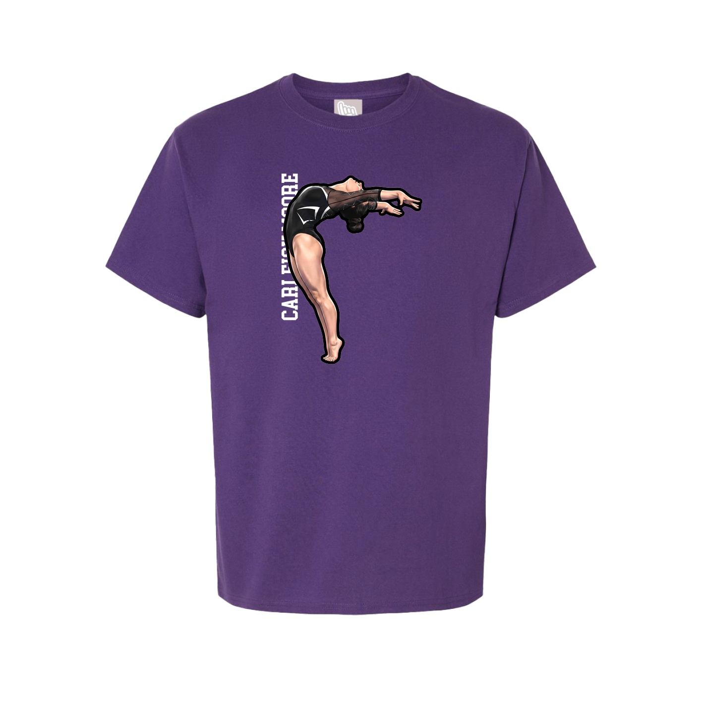 Tee — Name Vertical in Purple