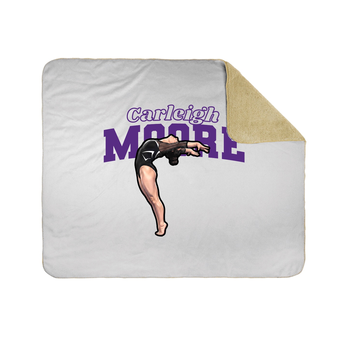 Throw Blanket — Name Arch in White
