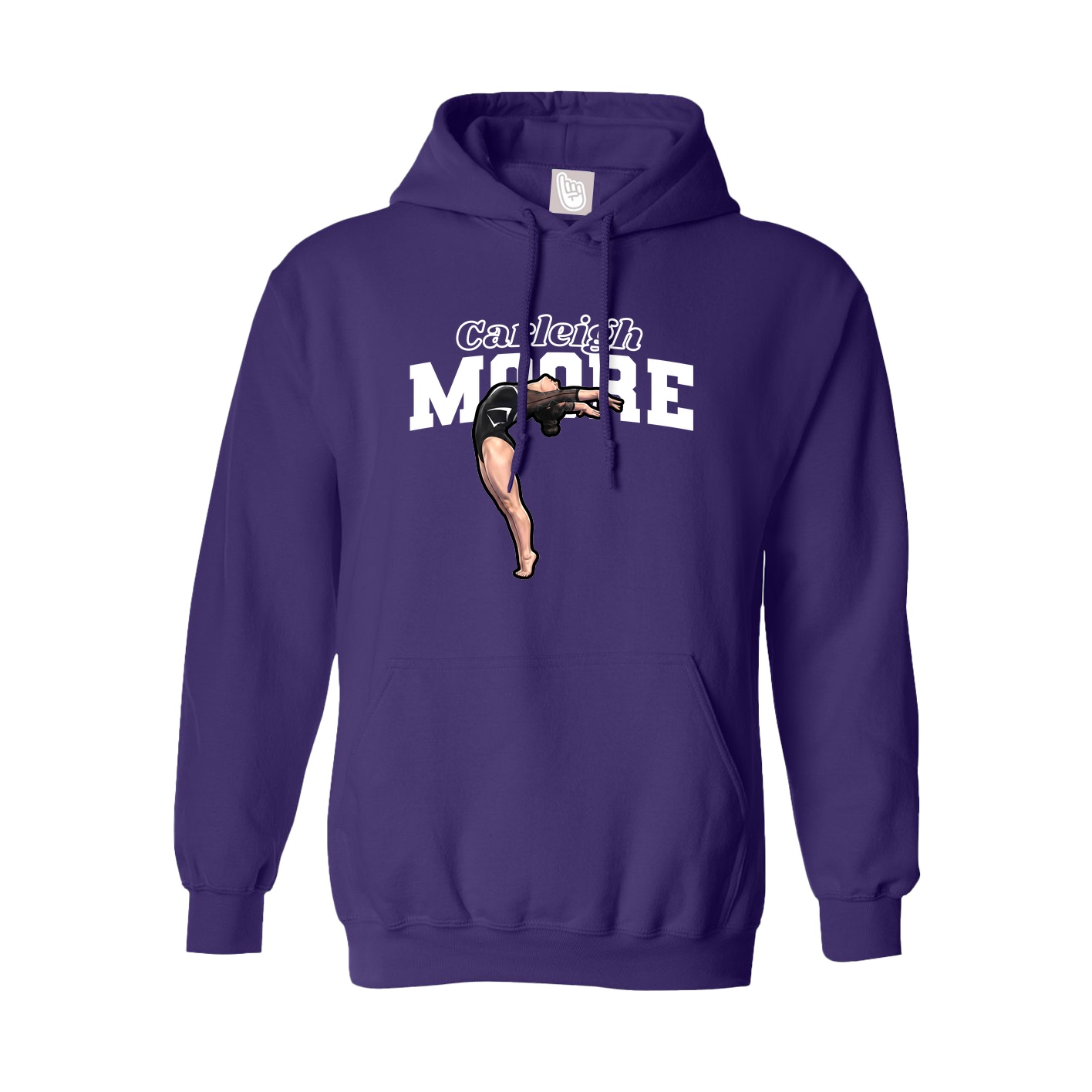 Hoodie — Name Arch in Purple
