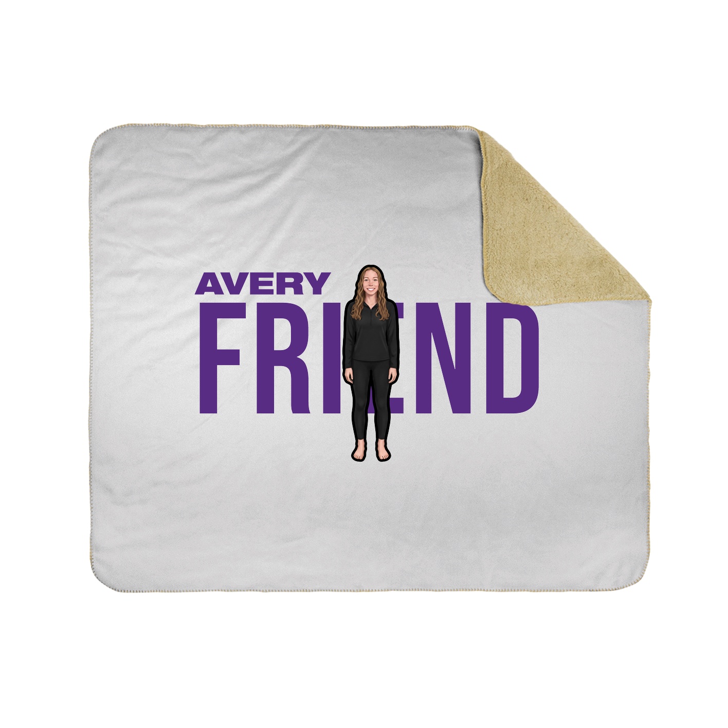 Throw Blanket — Player Name in White