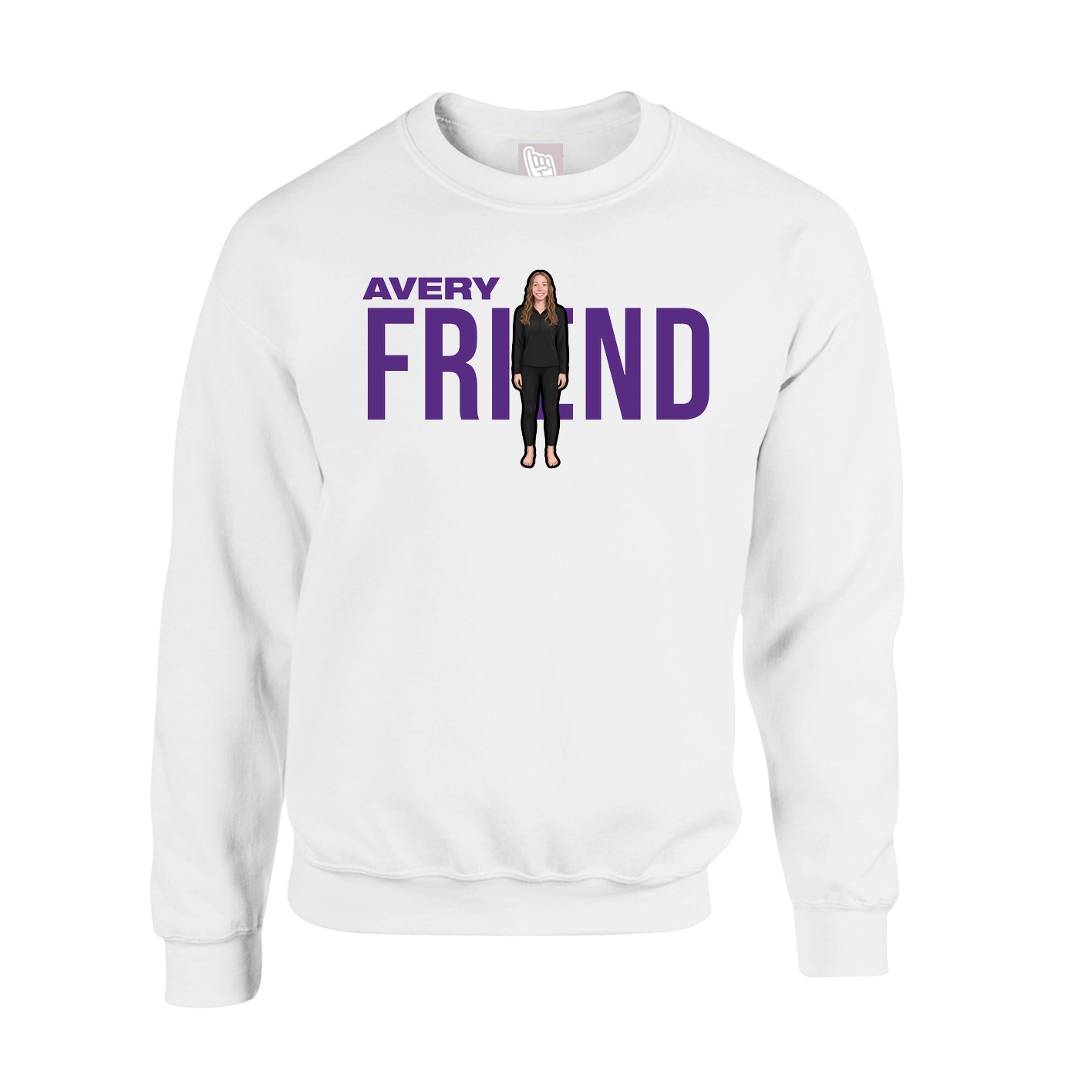 Fleece Crew — Player Name in White