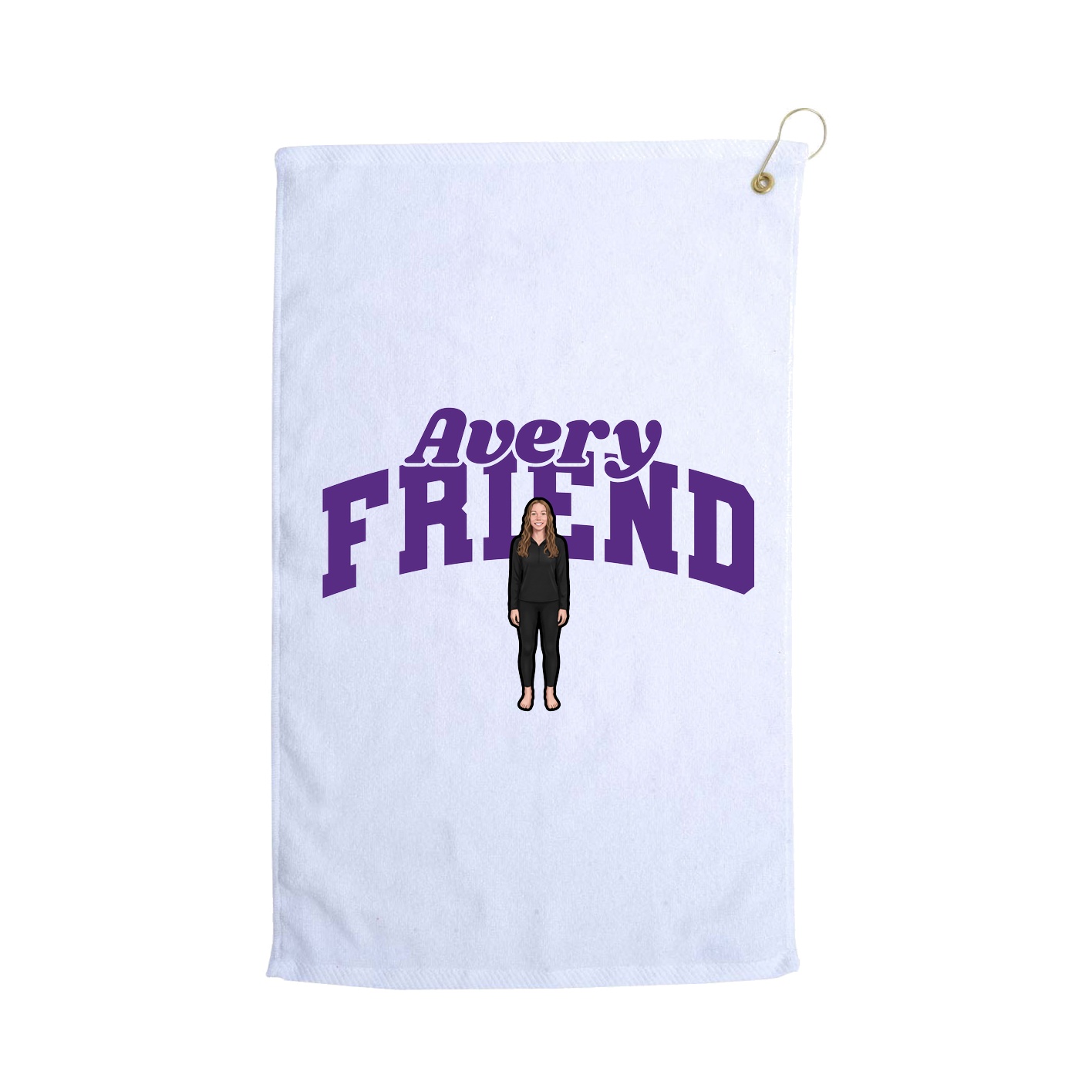 Golf Towel — Signature Arch in White