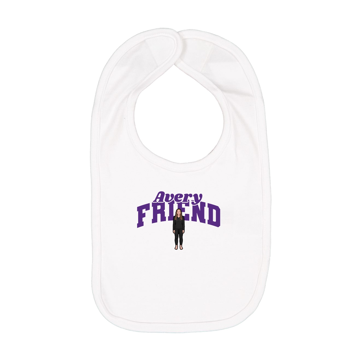 Infant Bib — Signature Arch in White