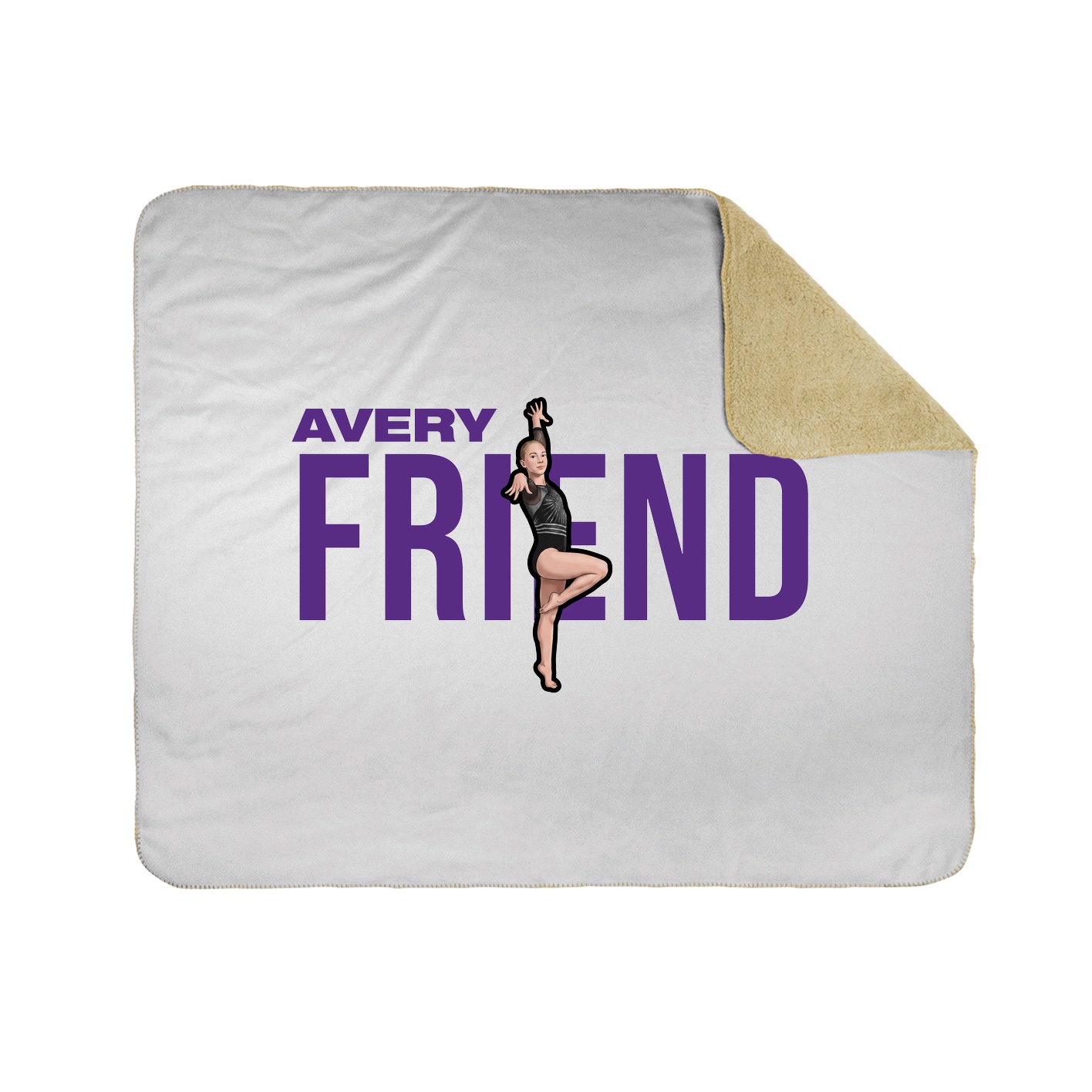 Throw Blanket — Player Name in White