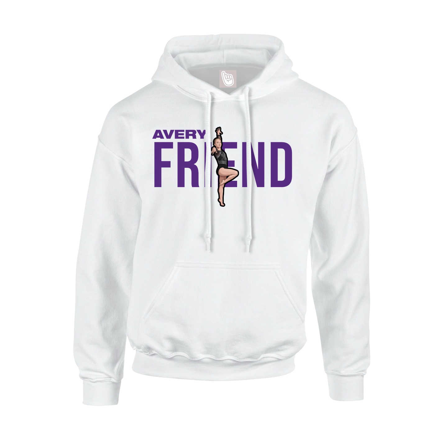 Youth Hoodie — Player Name in White
