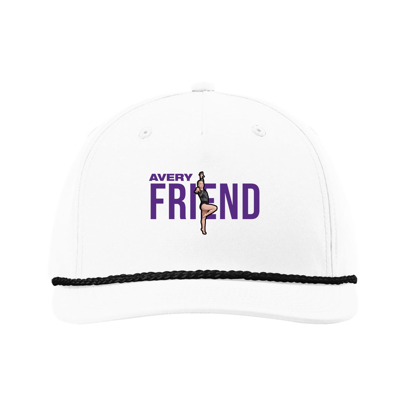Five-Panel Classic Rope Cap — Player Name in White
