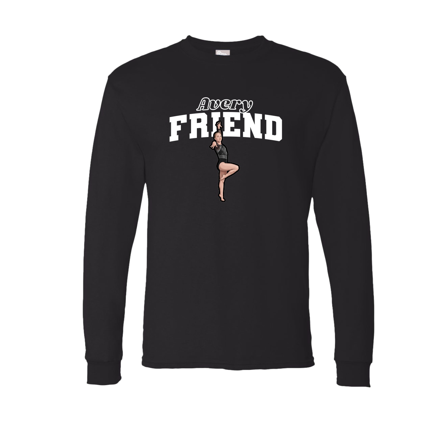 Long Sleeve Tee — Name Arch in Black