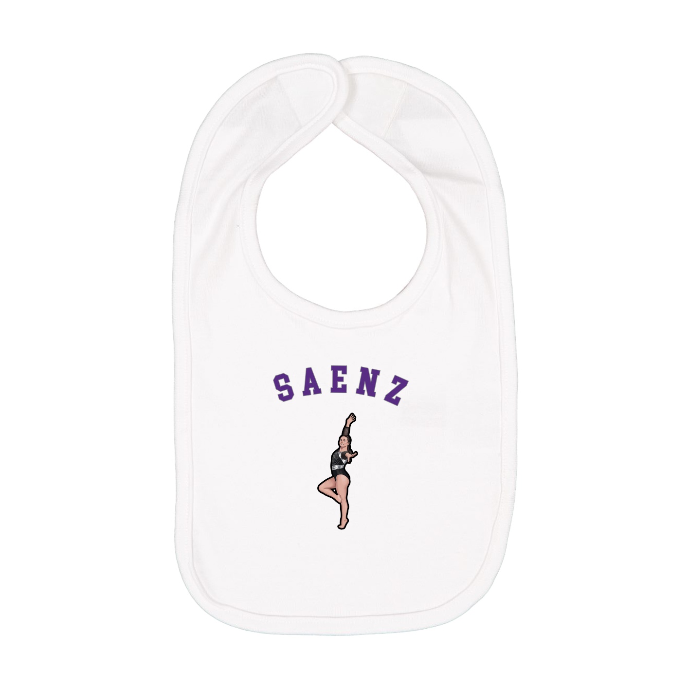 Infant Bib — Shirsey Arch in White