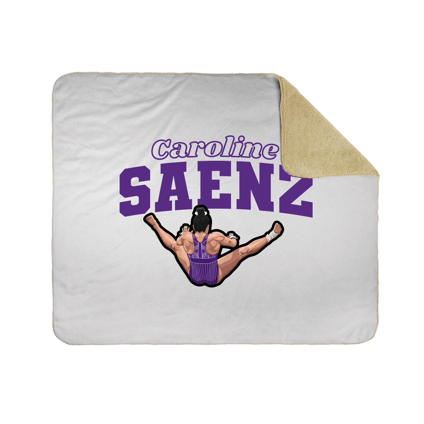 Throw Blanket — Name Arch in White