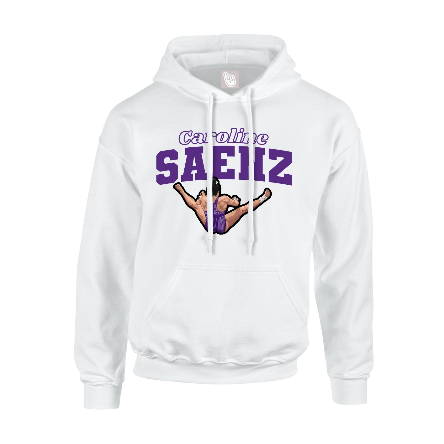 Hoodie — Name Arch in White