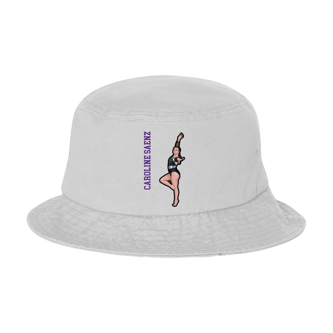 Bucket Cap — Name Vertical in White
