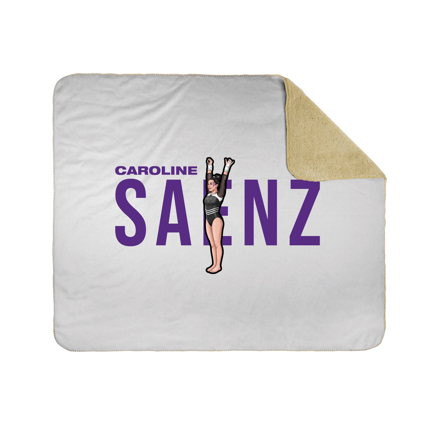 Throw Blanket — Player Name in White