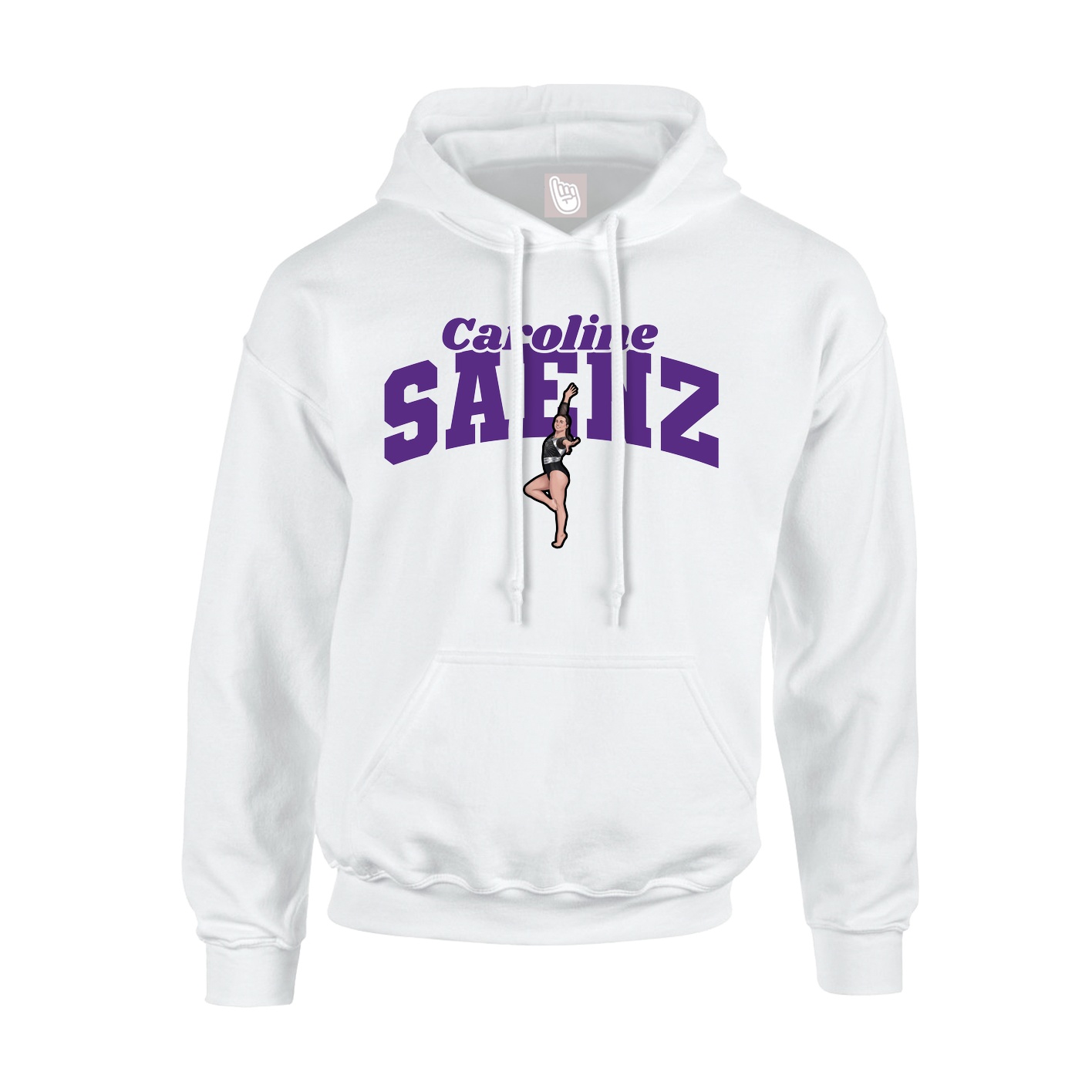 Youth Hoodie — Signature Arch in White